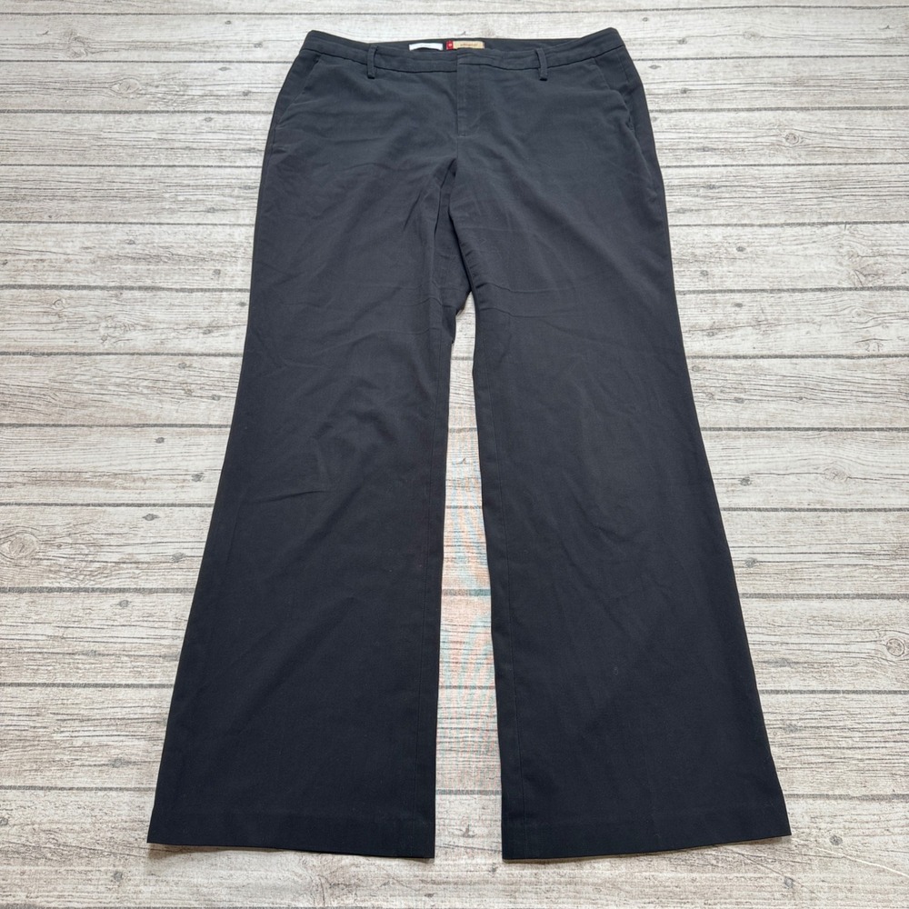 GAP Pants Women's 36 Black Stretch Straight Fit Favorite Trousers Utility Preppy